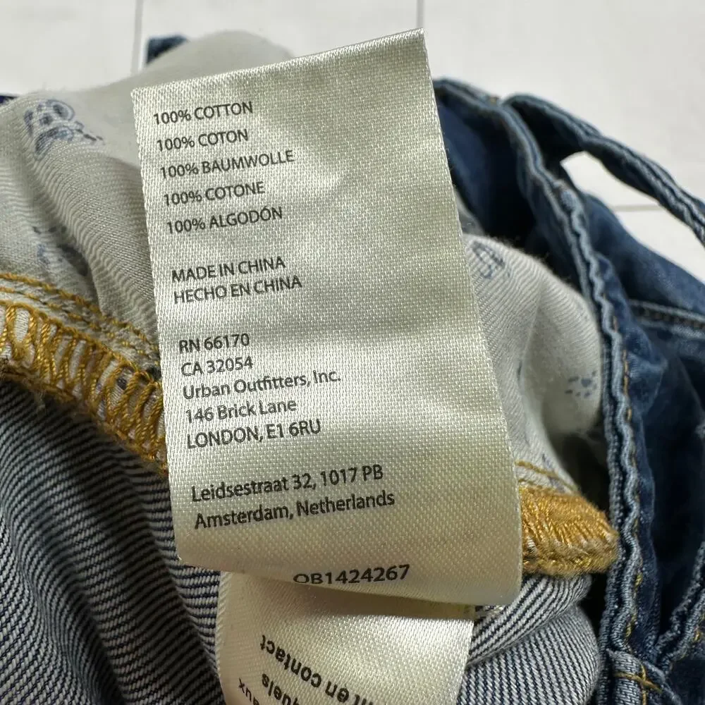 Anthropologie Pilcro Jeans Womens 26 Blue Pleated Baggy Wide Leg Relaxed Denim